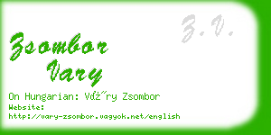 zsombor vary business card